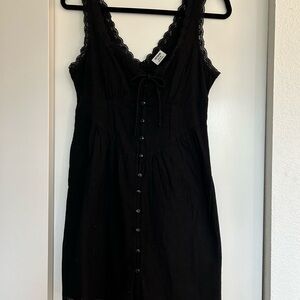 Cotton-On Alaina Black Lace Trim Corset Style Dress
